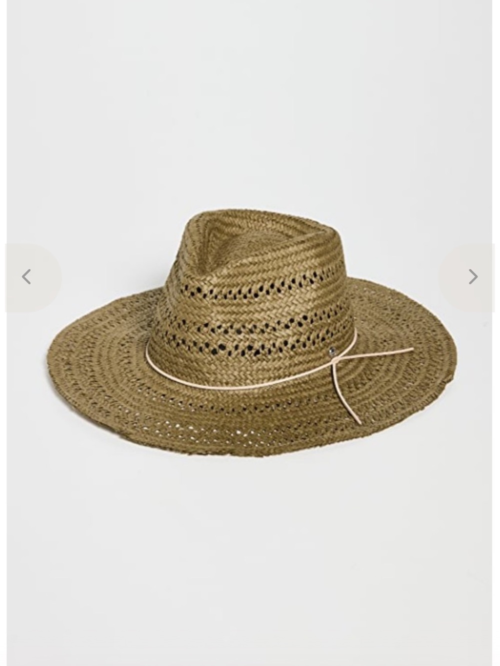 rag&bone “Elle” Paper Straw Perforated Fedora Hat